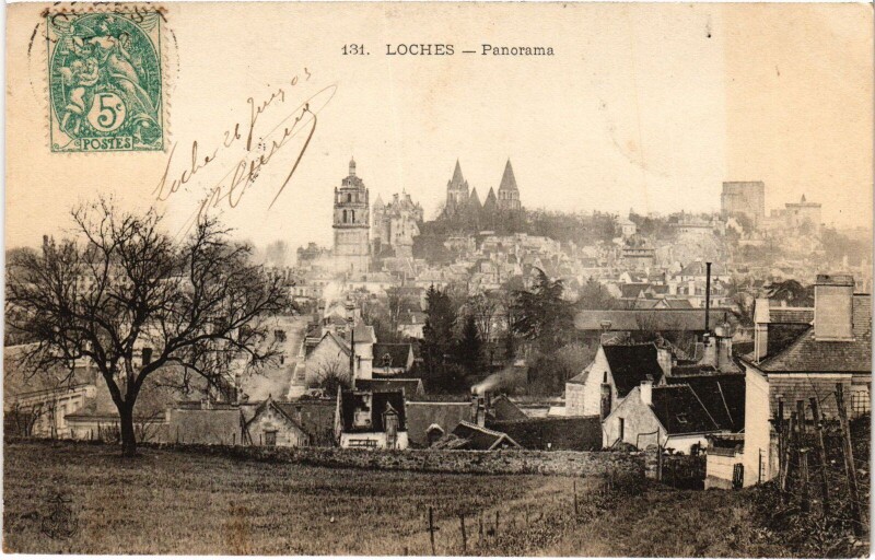 Carte postale ancienne Loches panorama à Loches