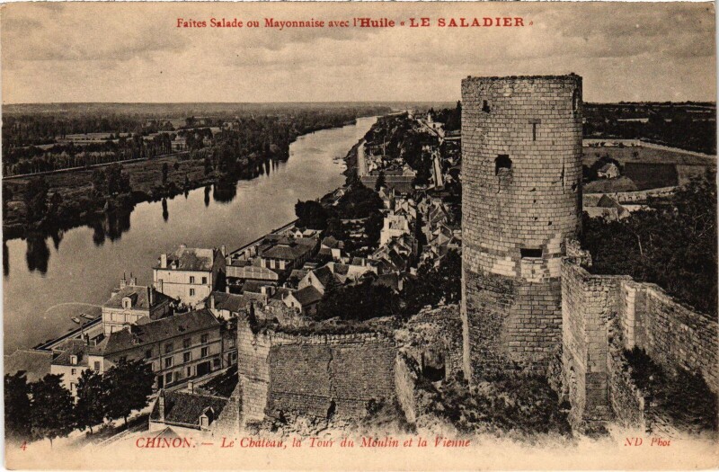 Carte postale ancienne Chinon le Chateau à Chinon