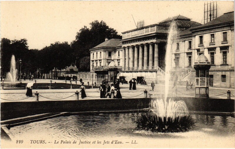 Carte postale ancienne Tours Palais de Justice à Tours
