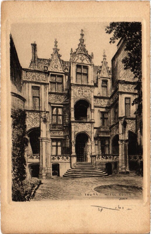 Carte postale ancienne Tours Hotel Gouin à Tours