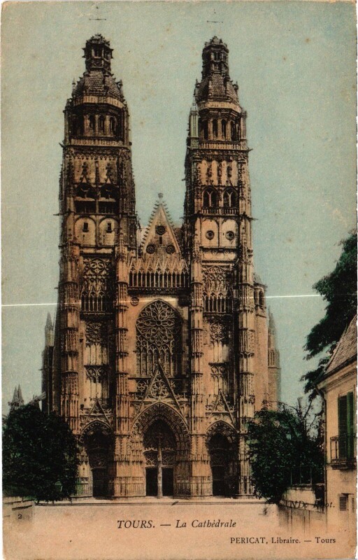 Carte postale ancienne Tours Cathedrale à Tours