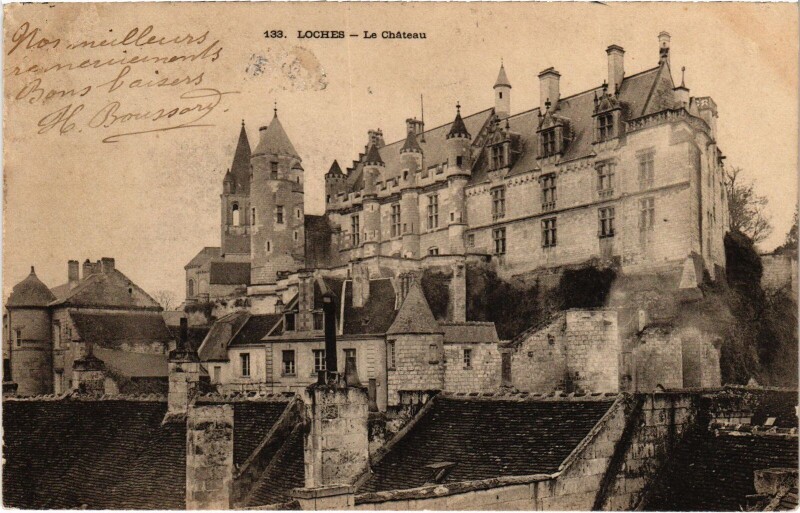 Carte postale ancienne Loches Le Chateau à Loches