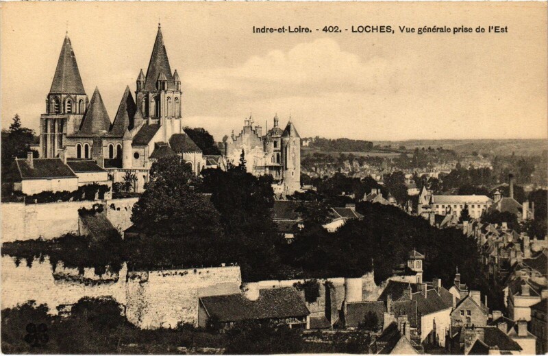 Carte postale ancienne Loches vue generale à Loches