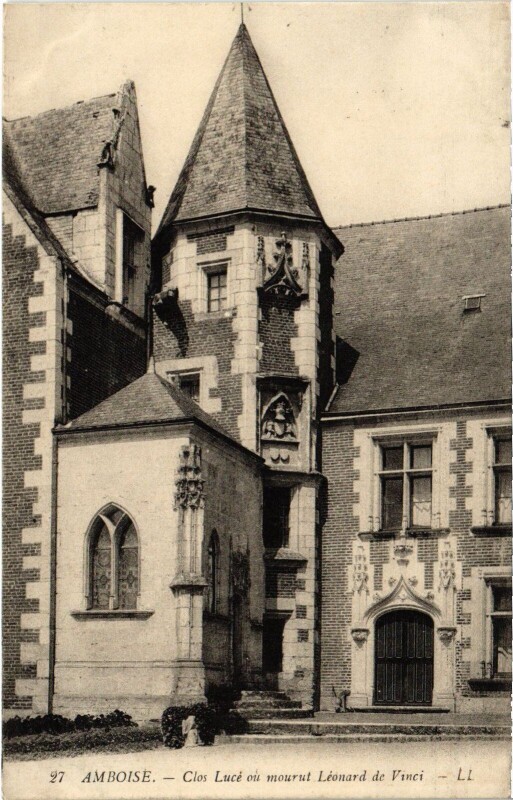 Carte postale ancienne Amboise Clos Luce à Amboise