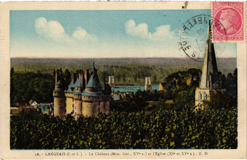 Carte postale ancienne Langeais le Chateau à Langeais