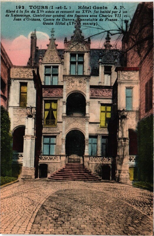 Carte postale ancienne Tours Hotel Gouin à Tours