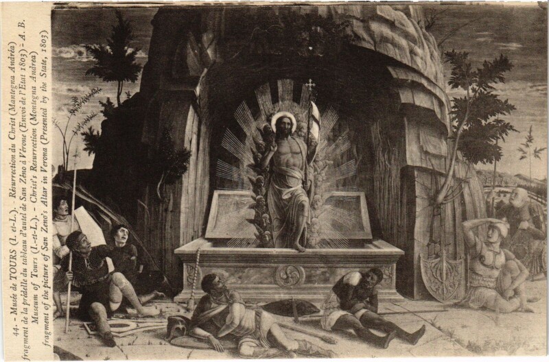 Carte postale ancienne Tours Le Musee Resurrection du Christ à Tours