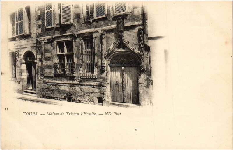 Carte postale ancienne Tours Maison de Tristan l'Hermite à Tours