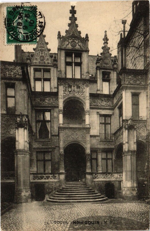 Carte postale ancienne Tours Hotel Gouin à Tours