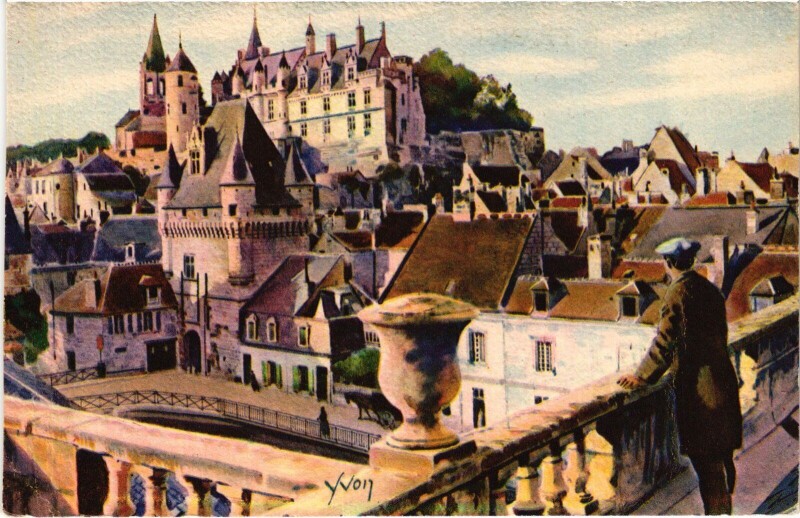 Carte postale ancienne Loches Le Chateau à Loches