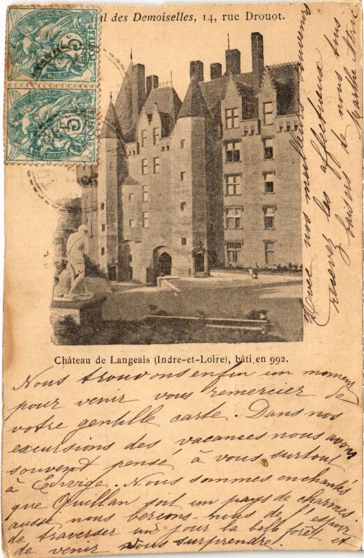 Carte postale ancienne Langeais le Chateau à Langeais