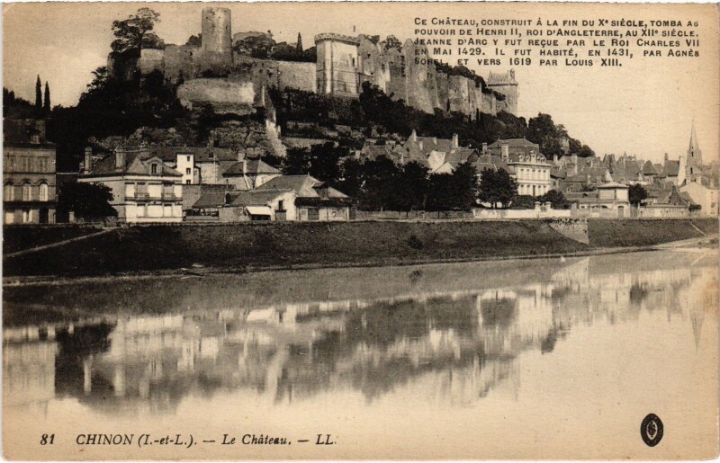 Carte postale ancienne Chinon le Chateau à Chinon