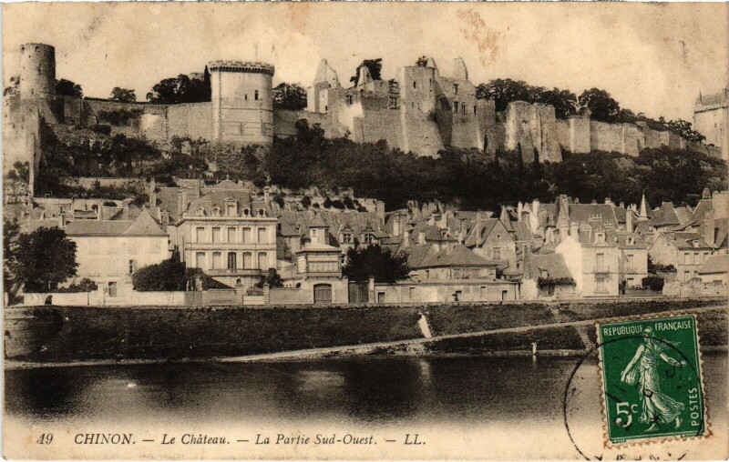 Carte postale ancienne Chinon le Chateau à Chinon