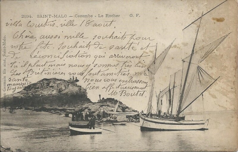 Carte postale ancienne Cezembe - Le Rocher à Saint-Malo