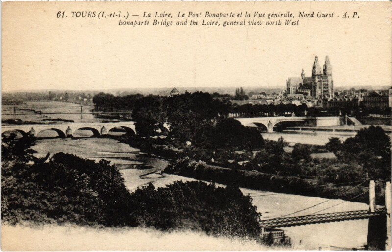 Carte postale ancienne Tours vue generale à Tours