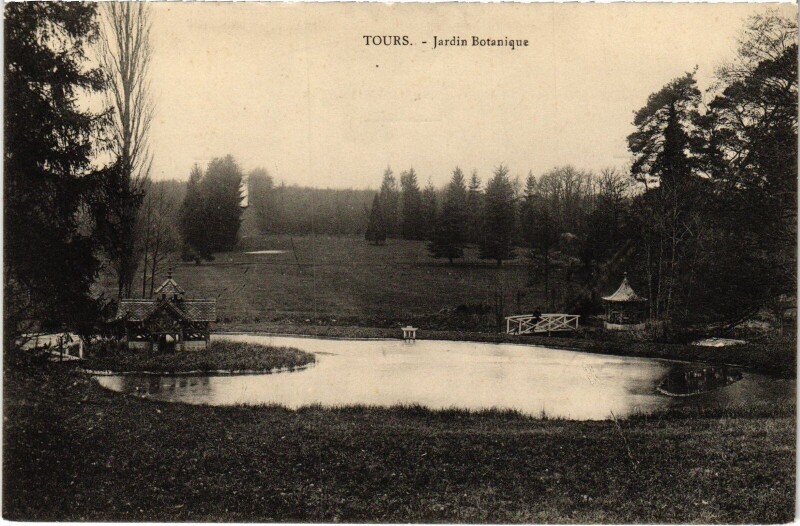Carte postale ancienne Tours Jardin Botanique à Tours