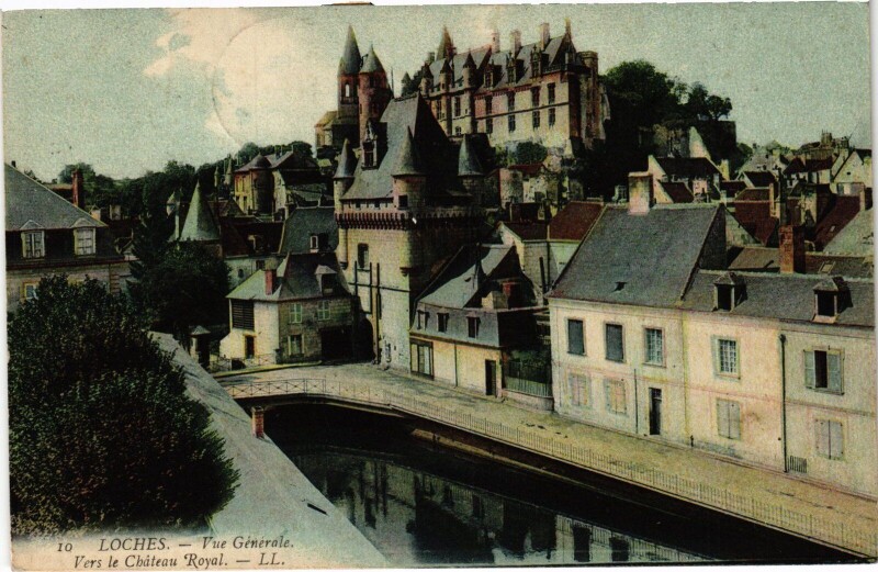 Carte postale ancienne Loches vue generale à Loches