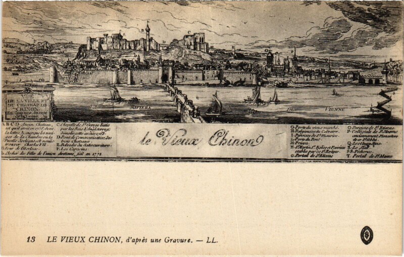 Carte postale ancienne Chinon à Chinon