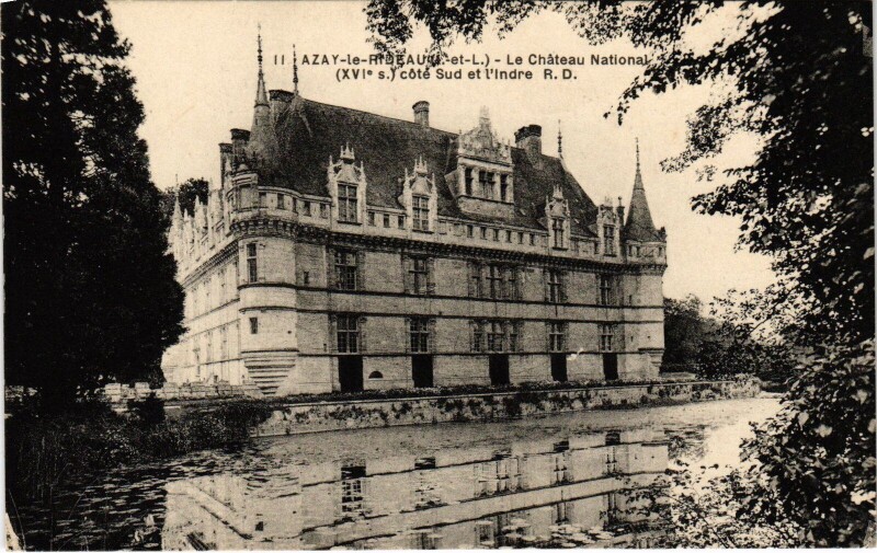 Carte postale ancienne Azay le Rideau Chateau National à Azay-le-Rideau