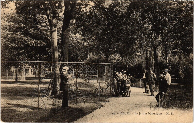 Carte postale ancienne Tours Jardin Botanique à Tours