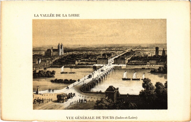 Carte postale ancienne Tours vue generale à Tours