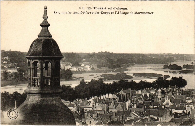 Carte postale ancienne Tours Quartier Saint-Pierre des Corps à Saint-Pierre-des-Corps