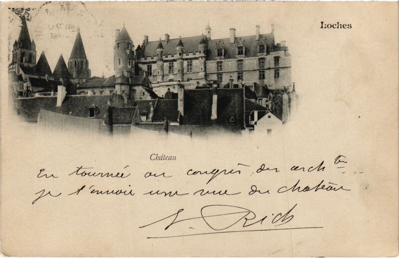 Carte postale ancienne Loches le Chateau à Loches