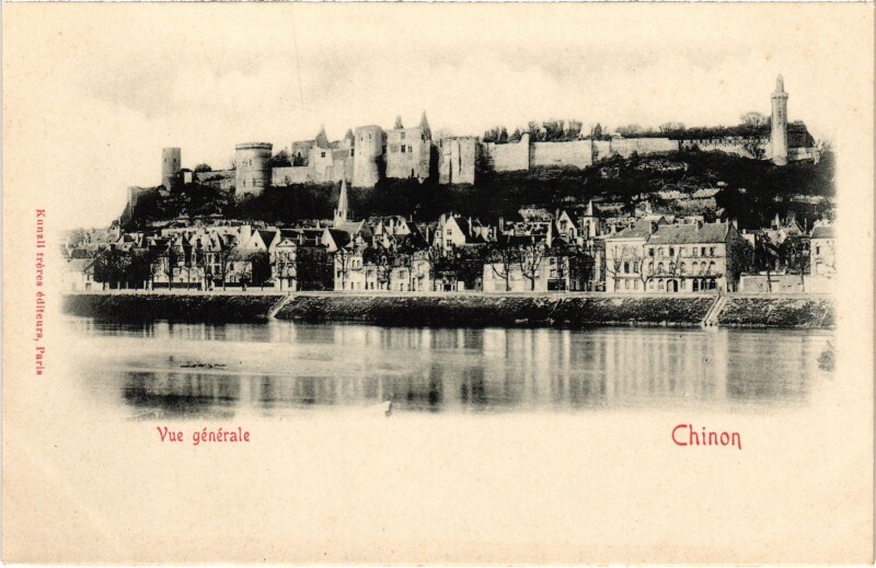 Carte postale ancienne Chinon vue generale à Chinon
