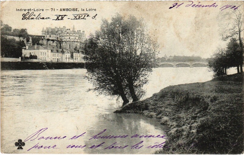 Carte postale ancienne Amboise la Loire à Amboise