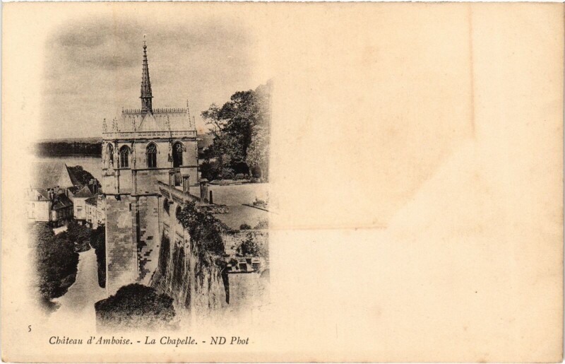 Carte postale ancienne Amboise la Chapelle à Amboise