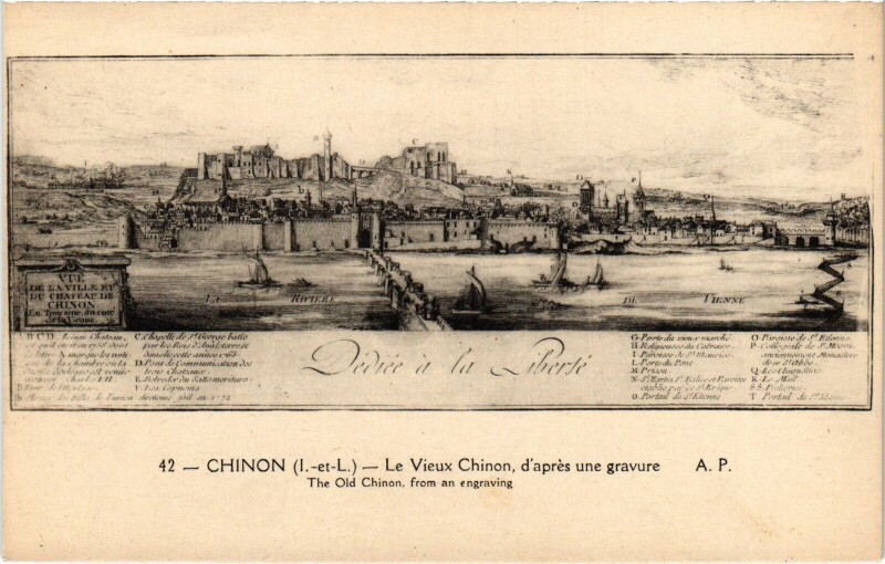 Carte postale ancienne Chinon à Chinon