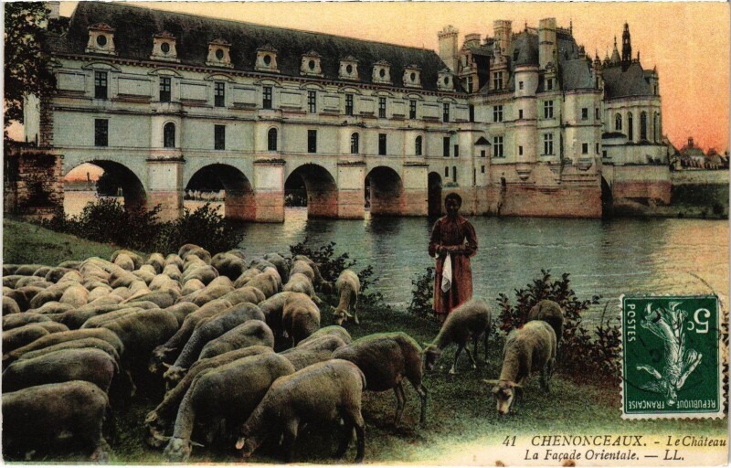 Carte postale ancienne Chenonceaux le Chateau à Chenonceaux