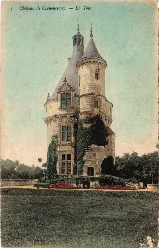 Carte postale ancienne Chenonceaux le Chateau la Tour à Chenonceaux