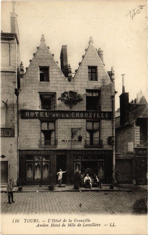 Carte postale ancienne Tours Hotel de la Grouzille à Tours