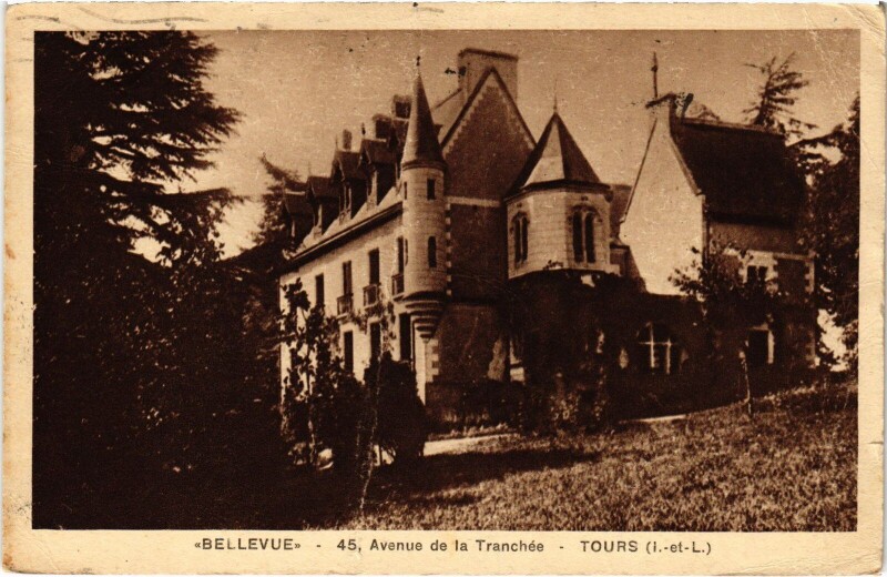 Carte postale ancienne Tours Avenue de la Tranchee à Tours