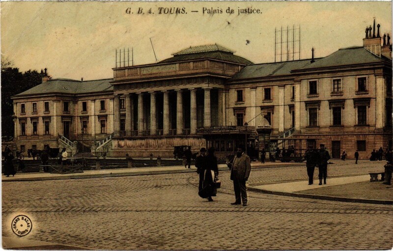 Carte postale ancienne Tours Palais de Justice à Tours