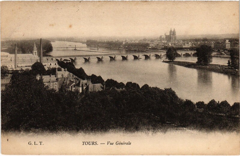 Carte postale ancienne Tours vue generale à Tours