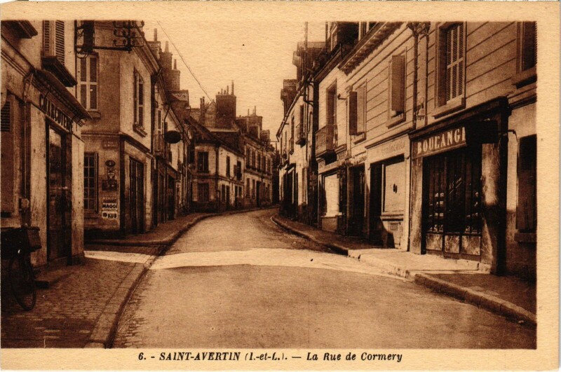 Carte postale ancienne St Avertin Rue de Cormery à Cormery