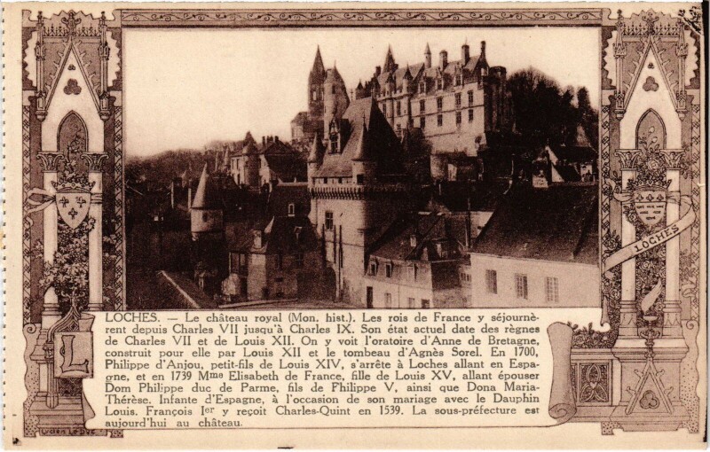Carte postale ancienne Loches le Chateau à Loches