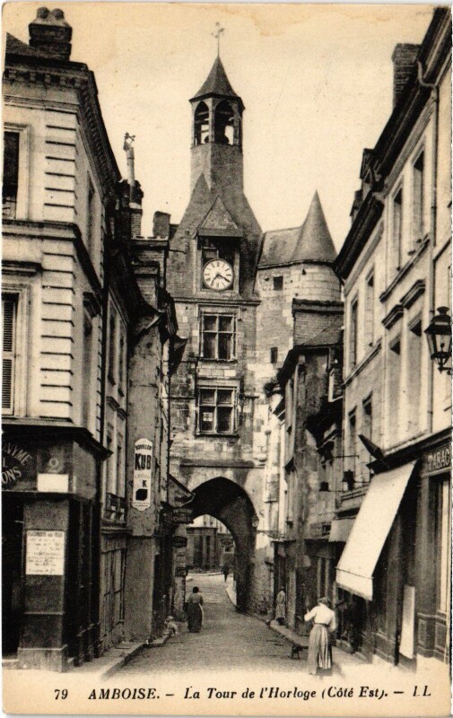 Carte postale ancienne Amboise Tour de l'Horloge à Amboise