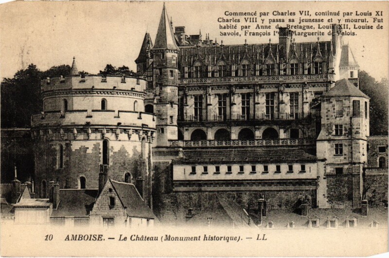 Carte postale ancienne Amboise le Chateau à Amboise