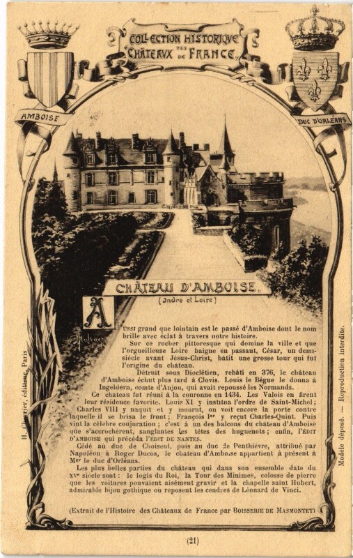 Carte postale ancienne Amboise le Chateau à Amboise