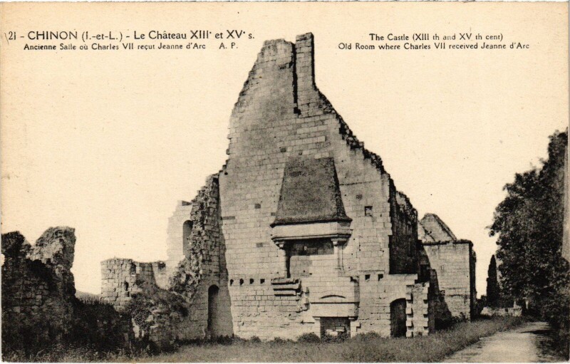 Carte postale ancienne Chinon le Chateau à Chinon