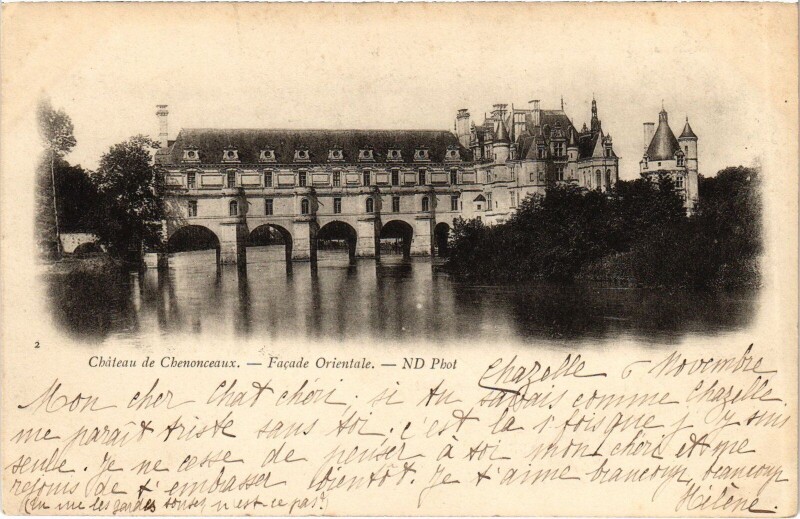 Carte postale ancienne Chenonceaux le Chateau à Chenonceaux