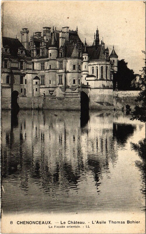 Carte postale ancienne Chenonceaux le Chateau Asile Thomas Bohier à Chenonceaux