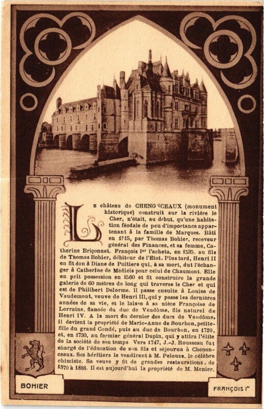 Carte postale ancienne Chenonceaux le Chateau à Chenonceaux