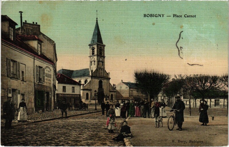Carte postale ancienne Bobigny Place Carnot à Bobigny