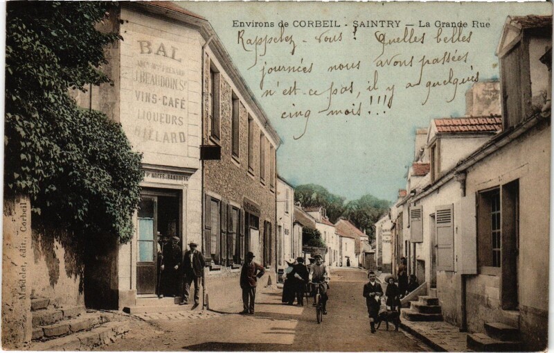 Carte postale ancienne Saintry Grande Rue