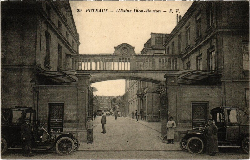 Carte postale ancienne Puteaux Usine Dion-Bouton Automobile à Puteaux