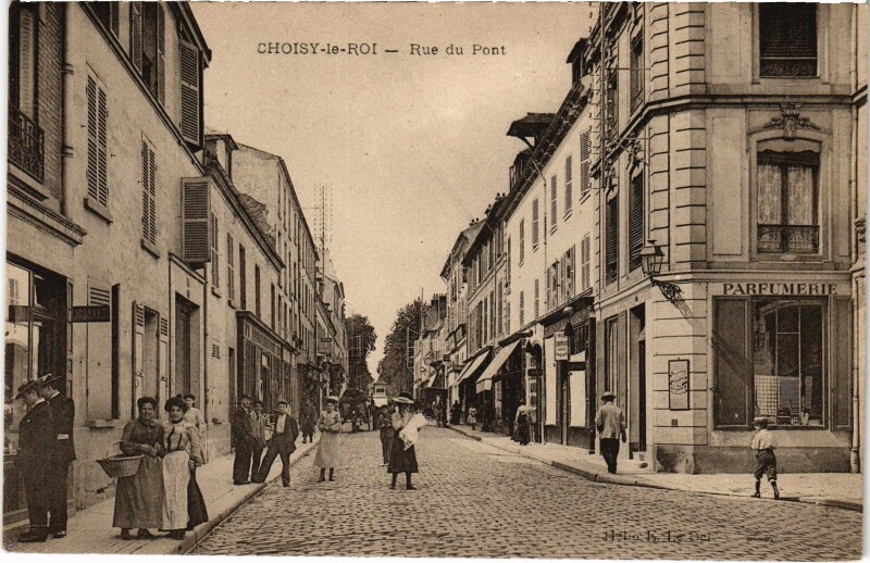 Carte postale ancienne Choisy-le-Roi Rue du Pont à Choisy-le-Roi